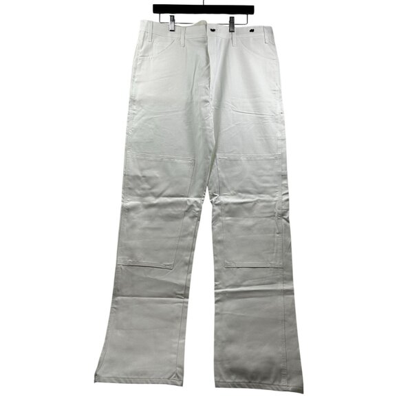 Dickies Pants Mens Double Knee Utility Carpenter Pants 38x34 White Loop-Free - Picture 1 of 7